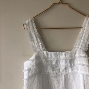 J. Crew Fringe White Tank Top